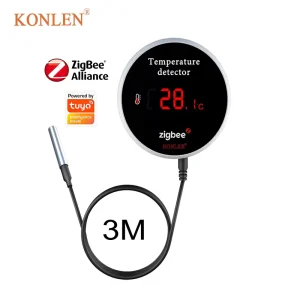 Zigbee Smart Temperature Sensor 3m Digital Thermometer for Pool Water Home Alarm Thermostat Smart Life Remote Monitoring
