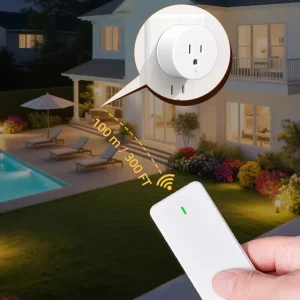 Zigbee Smart US Plug 15A UL Certified Socket IP66 Weatherproof for Garage Workshop Equipment Remote Control Wireless Outlet 220V