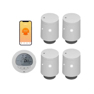 Zigbee Stater Kit Thermostat TRV Radiator Valves Wireless Control Boiler Wifi Gateway Alexa Google Assistant Voice Control APP