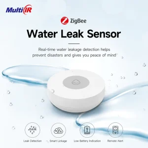 Zigbee Tuya Wireless Smart Water Leakage Sensor Flood Detector Water Leak Alarm with 2-year Battery Life IP66 for Home Security