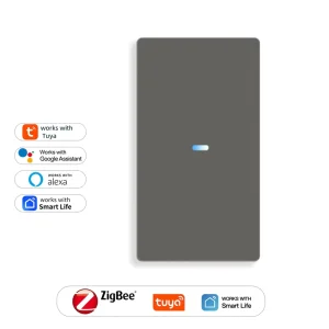 Zigbee US Smart Switch Push Button Light Switch Neutral Wire Works with Tuya Smart Life Google Home SmartThings APP