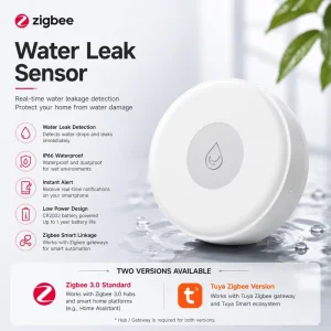 Zigbee Water Leak Sensor Tuya Smart Flood Alarm for Home Automation Remote Water Leakage Detector & OEM Supported
