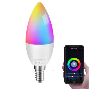 Zigbee Smart E14/E12 LED Bulb, Huiai Smart Tuya E14 Candle Lamp