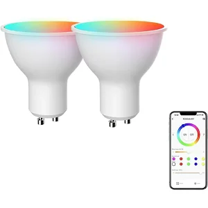 Hot-Selling Smart Tuya Wireless LED GU10 5W Dimmable RGB Bulb with App Support, Compatible with Alexa, Google, and Smart Life