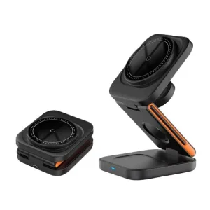 New Portable Foldable Magnetic Wireless Charger, 3-in-1 Wireless Charging Station for iPhone, Earbuds, and Smart Watch