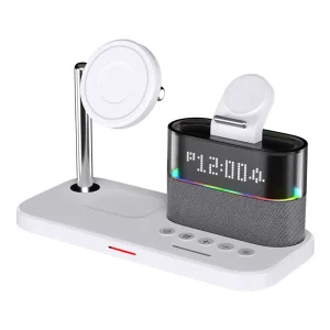 Magnetic Wireless Charging Station, Fast-Charging Dock for Phone, Watch, and Earbuds