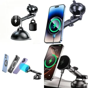 Wireless Car Charger Phone Holder Magnetic Adapter