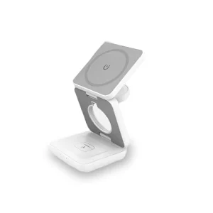 Foldable Magnetic 3-in-1 Wireless Charger for Phones, Speakers, and Watches