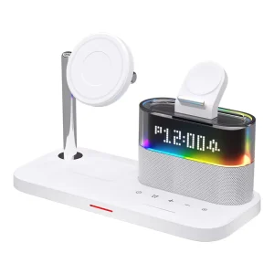 All-in-One Wireless Charging Stand with Desktop Storage for Phone Accessories, Suitable for Multiple Devices