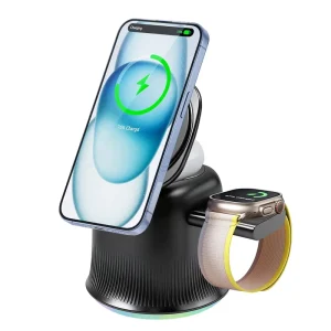 3-in-1 Wireless Charging Station Desktop Phone Charging Stand Fast Wireless Phone Charger