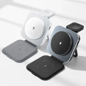 Small Tool Electronic Foldable 3-in-1 Desktop Fast Magnetic Wireless Phone Charger