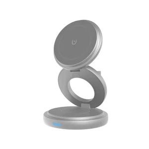 3-in-1 Desktop Wireless Charger, Metal Magnetic Wireless Charging, Rotatable and Foldable