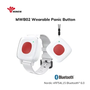 iot wristband emergency ble 6.0 relay beacon ip67 personal locator ibeacon programmable bluetooth tracker tag with sos button