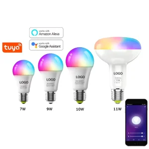 Smart LED WiFi Light Bulb, 7W/9W/10W Color-Changing RGB LED Bulb, E27/E26, 110V/220V, App Remote Compatible