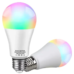 UYA Smart Bulb, App-Controlled, 2700K–6500K, RGBCW + CCT, Google Home Compatible, 9W, E26/E27/B22, A60 LED Tuya Smart Life Bulb